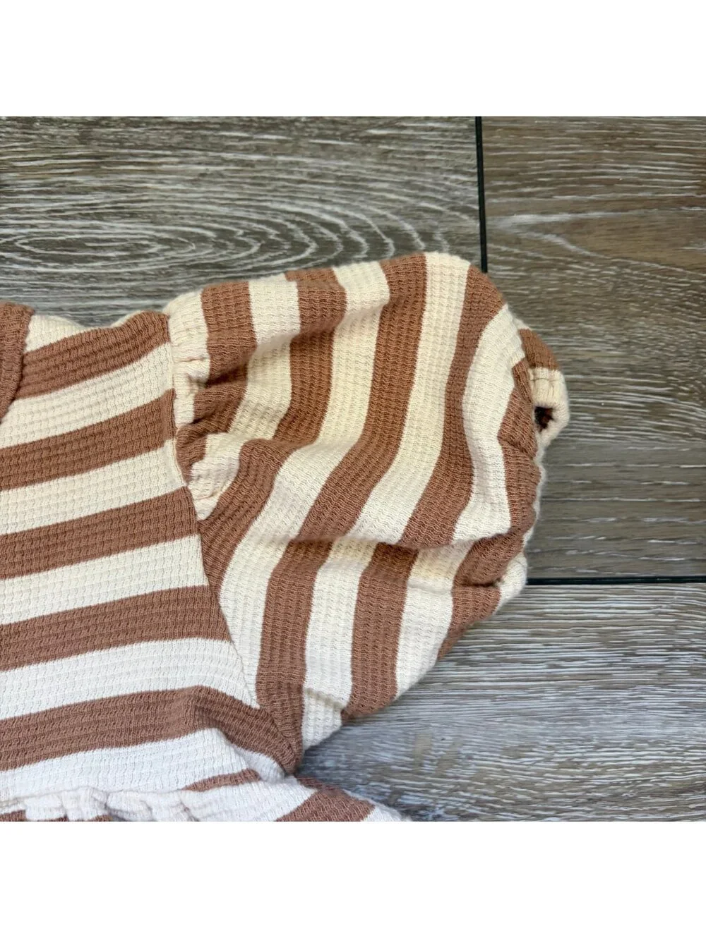 Quincy Mae Darla waffle-knit dress and bloomer set